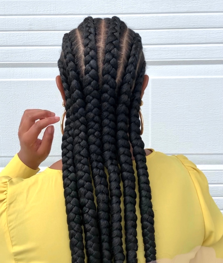 Protective styling with braids plus 4 healthy hair tips.